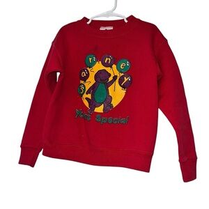 Vintage red Barney’s Lee Sweatshirt preschool sz lg you’re special